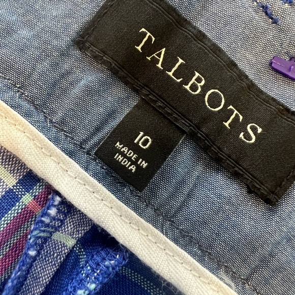 Talbots women's multicolor plaid shorts size 10 - NICE - Picture 3 of 10